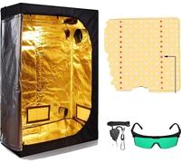 Système de culture hydroponique, lampes LED plein-spectre, kits complets de tentes de culture, paquet E, 240x120x200cm Set