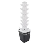 Système de culture hydroponique vertical, 7 niveaux, 35 emplacements pour plantes, couleur grise