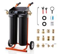 Système de désionisation de l'eau VEVOR pour lavage automobile, 1250 litres, désioniseur d'eau pour lavage automobile avec deux cartouches de résine échangeuse d'ions mixtes de 4 litres, station de la