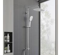 Système de douche à pluie sans mélange de robinet avec douche à main Chrome et tête de douche ABS