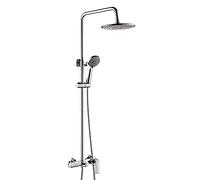 Système de Douche avec Baignoire Serme Boucheur Rain Bower Combo Set avec 8 "Round Roundfall Shower Head Down Faucet Ensemble avec Ensemble de Combo Portable, Mural (Svart A)
