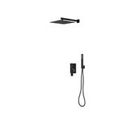 vidaXL Système de douche acier inoxydable 201 noir