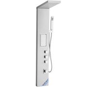 Système de douche complet, 3 en 1, avec pommeau de douche effet pluie, colonne de douche de 134,5 cm en acier inoxydable brossé, système de douche mural avec douchette à main et large zone de projecti