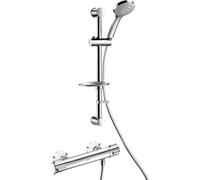 Système de douche Delabie avec thermostat de douche H9739, raccord STOP/CHECK