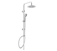 Système de douche - Douche de pluie avec pommeau à main - Chrome - 3 jets pour la douche à main - Montage sans perçage ni robinetterie - Pour salle de bain