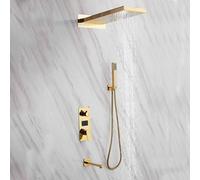 Système de douche encastré avec douche de pluie et douchette à main Set de douche en acier inoxydable Robinetterie de douche numérique Set de douche Salle de bain