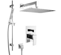 Système de douche encastré PaulGurkes avec douche pluie de 30 cm - Ensemble complet