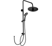 Système de douche - Ensemble de douche à effet pluie - Rénovation de salle de bain - Sans robinet mélangeur - 21x21 cm - Noir