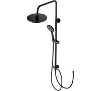 Système de douche - Ensemble de douche à effet pluie - Rénovation de salle de bain - Sans robinet mélangeur - 21x21 cm - Noir