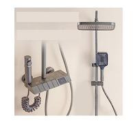 Système de Douche, Ensemble de douches numériques Bakicth robinet thermostatique système douche luxe mural mitigeur chaud et froid salle bain Spa pluie(Grey-B)