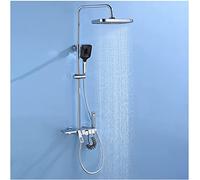 Système de Douche, Ensemble de robinets de Douche de 10 Pouces, Ensemble combiné de Douche Mural, 4 Fonctions, mélangeur de Pluie, Ensemble combiné avec Bec de Baignoire Cascade, Pomme de Douche à
