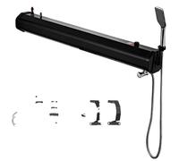 Système de douche extérieur, à chauffage solaire, avec réservoir d'eau portable, 30 litres, couleur noire