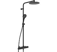 Hansa Viva - Set de douche avec thermostat, diamètre 3 cm, 3 jet, noir mat 6515920133