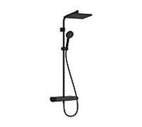 Système de douche Hansgrohe Activera Q 28648670, pommeau de douche 290 x 180 mm, 1 jet, noir mat