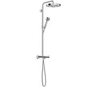 Système de douche Hansgrohe AXOR One avec thermostat et pomme de douche 280 48794000 encastré, kit d'installation finale, 1 type de jet, 13,2 l/min, chromé