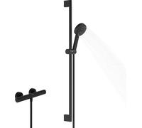 Système de douche hansgrohe Pulsify Select S 105, 3 jets Relaxation, EcoSmart, avec élément Ecostat et barre de douche de 90 cm, finition noir mat