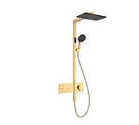 Système de douche hansgrohe Raindance Alive Q 24580990 type de jet 2000 avec ShowerSelect Comfort , 12 l/min, optique or poli