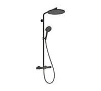 Système de douche hansgrohe Raindance Alive S Puro 24592340 type de jet 2000 avec élément Ecostat , 12 l/min, chrome noir brossé