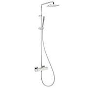 Herzbach Système de douche NeoCastell 11.988925. 2000 .01 chromé , avec thermostat de douche apparent, carré, 250 mm