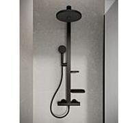 Système de douche Ideal Standard Alu+ BD583XG avec thermostat Ceratherm , 2 Ablagen , Silk noir