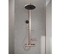 Système de douche Ideal Standard Alu+ BD584RO avec mitigeur de douche, cartouche FirmaFlow, 2 Ablagen , rosace