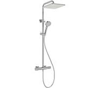 Système de douche Ideal Standard Ceratherm T25 N avec thermostat A8496AA, flexible vertical exposé, économie d'eau et d'énergie, chrome