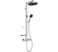 Système de douche Ideal Standard CerathermAlu+ BD583AA 356 x 501 x 1113 mm, 2 étagères, douchette et douche de tête 2F, finition chromée