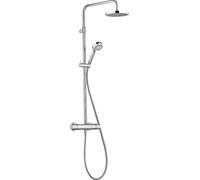 Kludi Colonne de douche LOGO 6809205-00 – Mitigeur thermostatique chrome, tête de douche et douchette