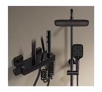 Système de Douche, LED ensemble de douche numérique salle bains mitigeur froid chaud système montage mural SPA pluie robinet bain moderne luxe Piano Torneiras(A Thermostatic)