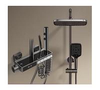 Système de Douche, LED ensemble de douche numérique salle bains mitigeur froid chaud système montage mural SPA pluie robinet bain moderne luxe Piano Torneiras(H Thermostatic)