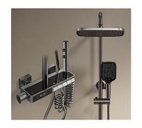 Système de Douche, LED ensemble de douche numérique salle bains mitigeur froid chaud système montage mural SPA pluie robinet bain moderne luxe Piano Torneiras(F Hot and Cold)