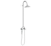 Système de douche liquide VitrA A47219 AP, avec mitigeur thermostatique et douchette, chromé