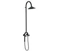 Système de douche liquide VitrA A4721939 à montage en surface, avec mitigeur thermostatique et douchette, noir brillant