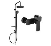 Mexen Cetus Erik ensemble de douche apparent avec pommeau de douche et robinet de douche, noir - 744340205-70 6101 5907709181847