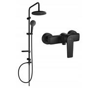 Mexen Erik ensemble de douche apparent avec douche de tête et robinet de douche Lynx, noir - 745940205-70 6117 5907709182004