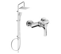 Mexen Tord ensemble de douche extérieur avec pomme de douche et robinetterie de douche Sabre, chrome - 72140200-00 6064 5907709181489