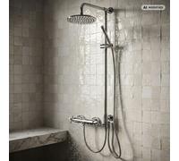 Système de douche PaulGurkes avec douche pluie 20 cm série Juliet