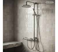 Système de douche PaulGurkes avec douche pluie 20 cm série Juliet