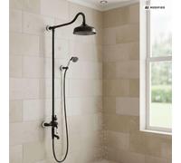 Système de douche PaulGurkes Noir Nostalgique Retro avec Douche Pluie
