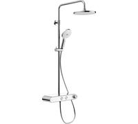 Système de douche Planchet 1050, 2 prises, chrome/blanc, fixation murale