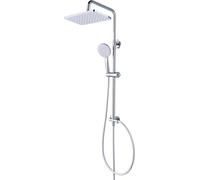 Système de douche sans robinet - Ensemble de douche à effet pluie - Rénovation de salle de bain - 3 types de jets - 30 x 20 cm - Chrome