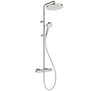 Système de douche T Ceratherm -ECO A8524AA avec thermostat de douche, douchette à main à 2 fonctions, douche chromé tête ronde, Ideal Standard
