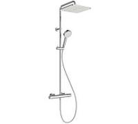 Système de douche T Ceratherm -ECO A8525AA avec thermostat de douche, douchette à main à 2 fonctions, douche chromé tête carrée, Ideal Standard