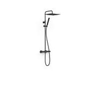 Système de douche Tres Over Wall 19039307NM avec thermostat en saillie, noir mat