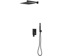 vidaXL Système de douche acier inoxydable 201 noir