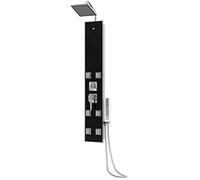 vidaXL Panneau de douche en verre 18x45,5x130 cm noir