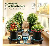 Système de drainage automatique - MH-DRAINAGE-4PC - 4 bacs de récupération - Pompe à eau - Sacs de plantation