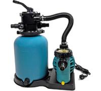 Système de filtration à sable Brillant ? 300 - AquaPlus 6 Timer Edition - Avec programmation horaire - Cuve de filtration - Pompe de filtration auto-amorçante - Soupape de contre-lavage supérieure à 6