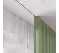 Système de fixation au plafond encastré en aluminium blanc pour cloisons de séparation de pièce disponible en 2,3 m, 3 m, 4,6 m, 6,1 m, 9,1 m, parfait pour suspendre Ele ain