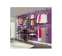 vidaXL Système de garde-robe télescopique avec barres Aluminium